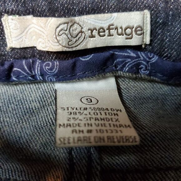 Refuge Blue Raw Edge Denim Skirt (9) - Picture 5 of 5